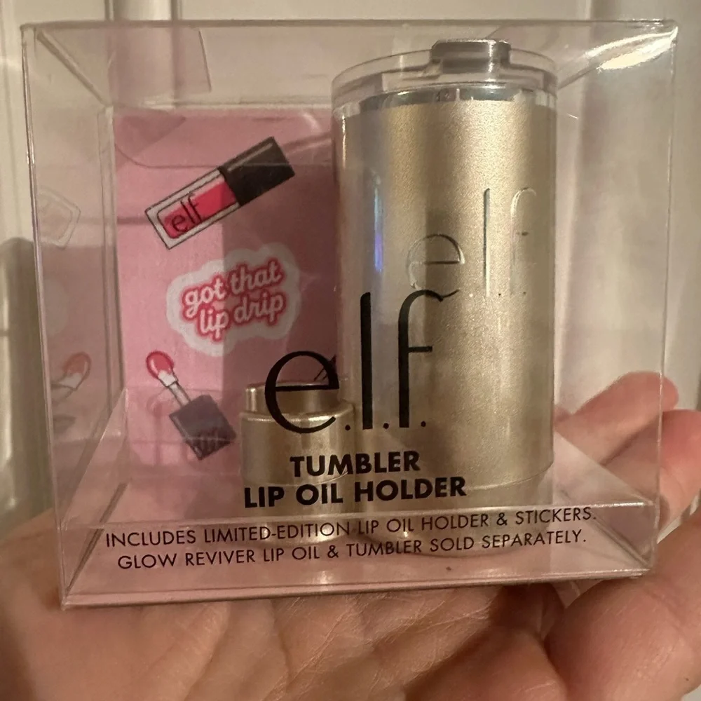 Elf lip oil holder that connects to your Stanley cup